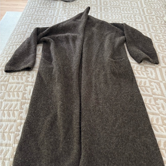 Lauren Manoogian long shawl cardigan in Soil - Picture 2 of 7